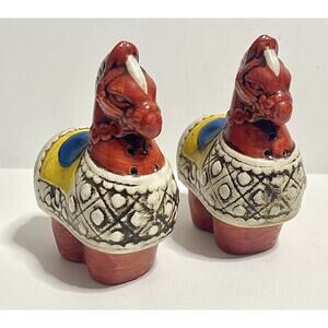 Mid Century JAPAN Ceramic Horse Salt & Pepper Shakers 4” tall 1960s